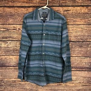 American Rags Men Button Down Aztec Print Shirt